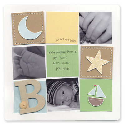 Makingbaby Scrapbook on Stampin  Memories Rock A Bye Baby Scrapbook Page